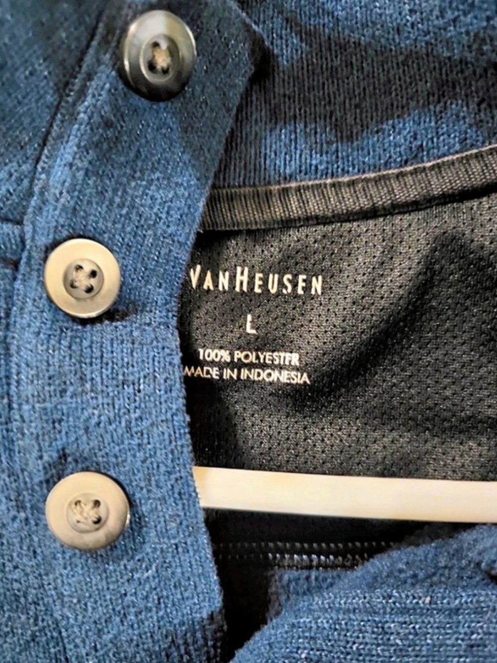 Van Heusen Men's Blue Polo Size Large Like New